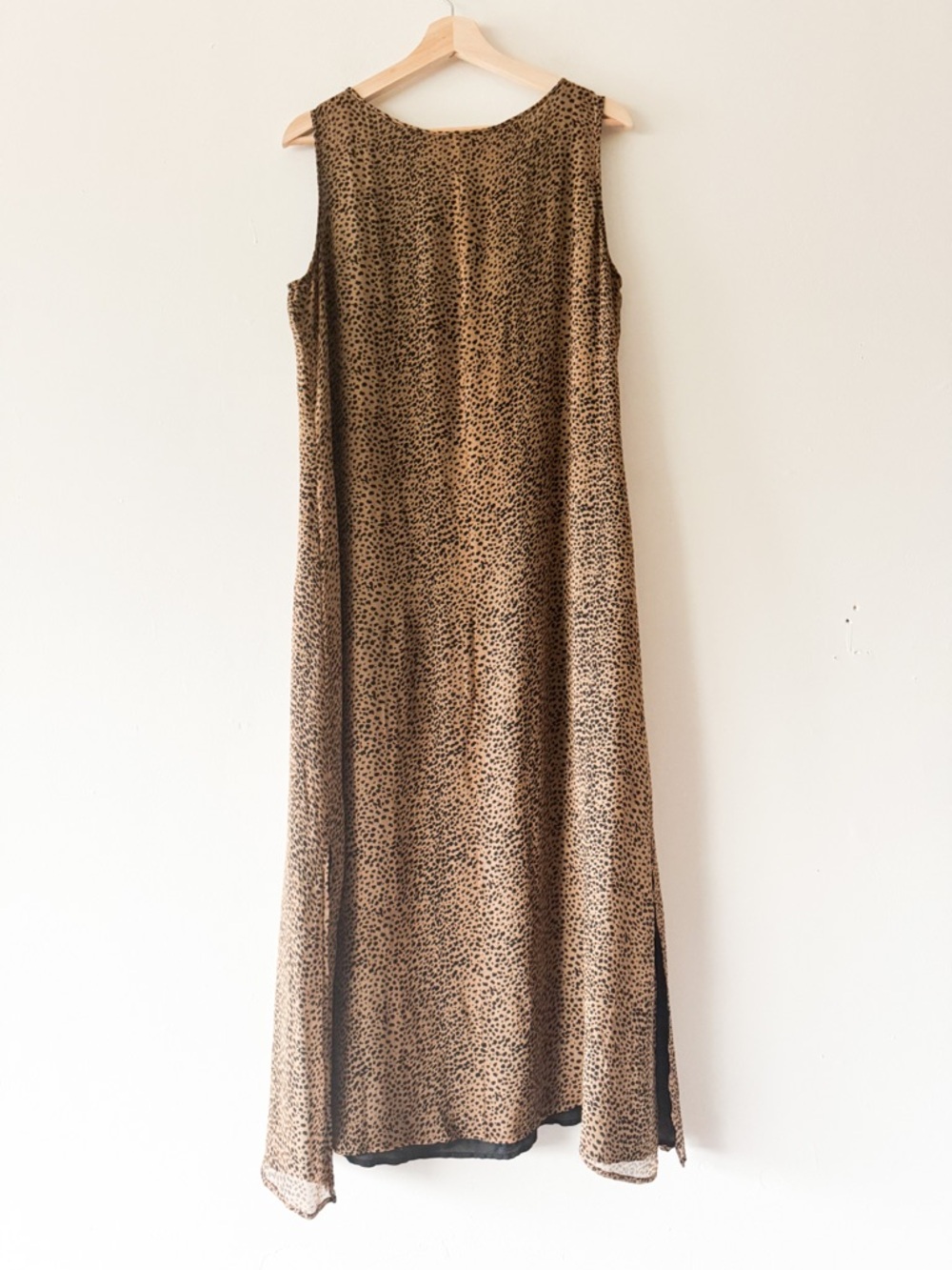 Robbie Bee Tan and Black Leopard Print Maxi Dress Size 14 - Picture 2 of 5